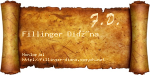 Fillinger Diána névjegykártya
